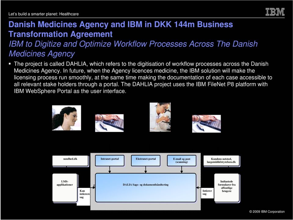 In future, when the Agency licences medicine, the IBM solution will make the licensing process run smoothly, at the same time making the documentation of each case accessible to all relevant stake