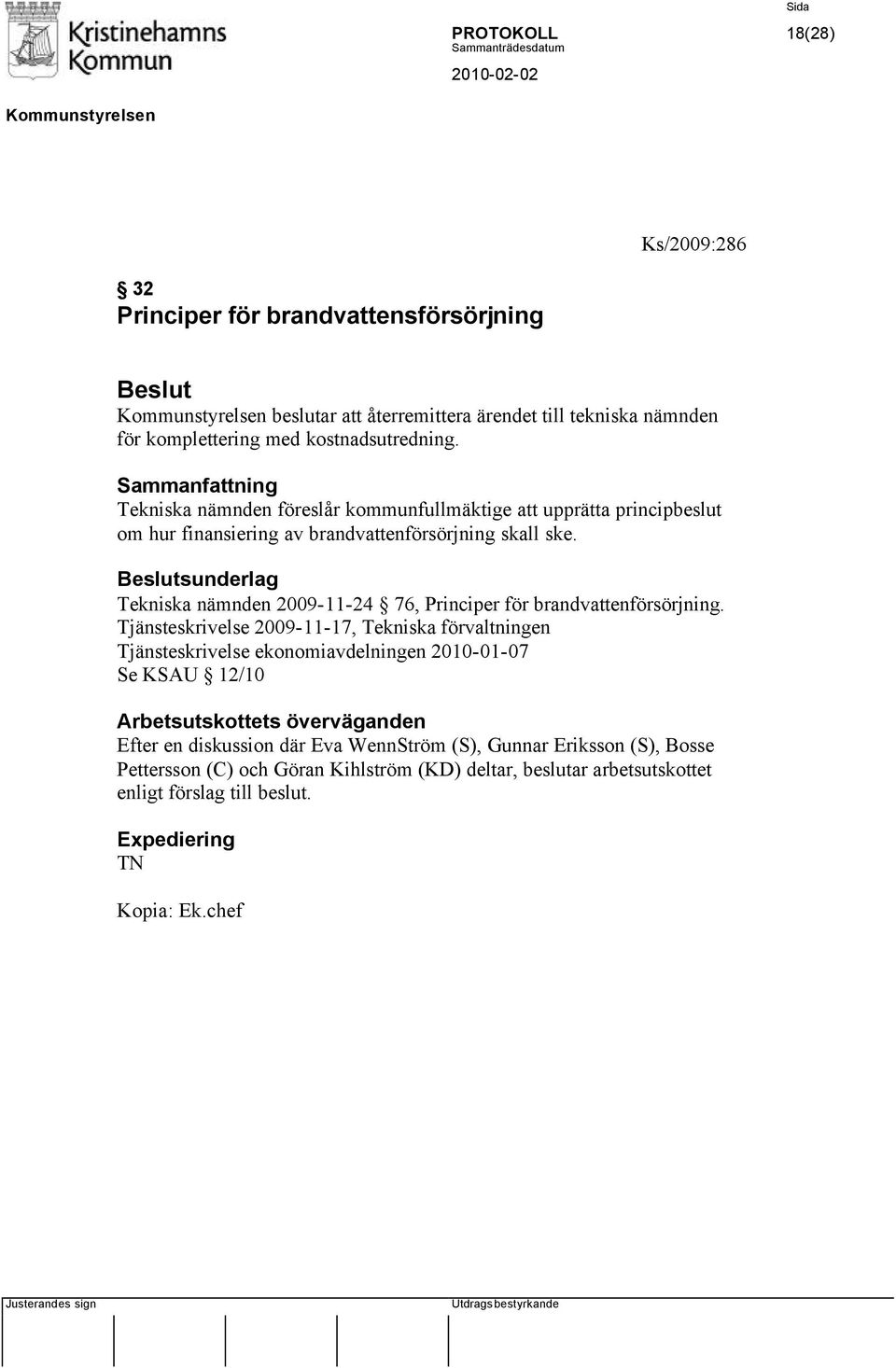 sunderlag Tekniska nämnden 2009-11-24 76, Principer för brandvattenförsörjning.