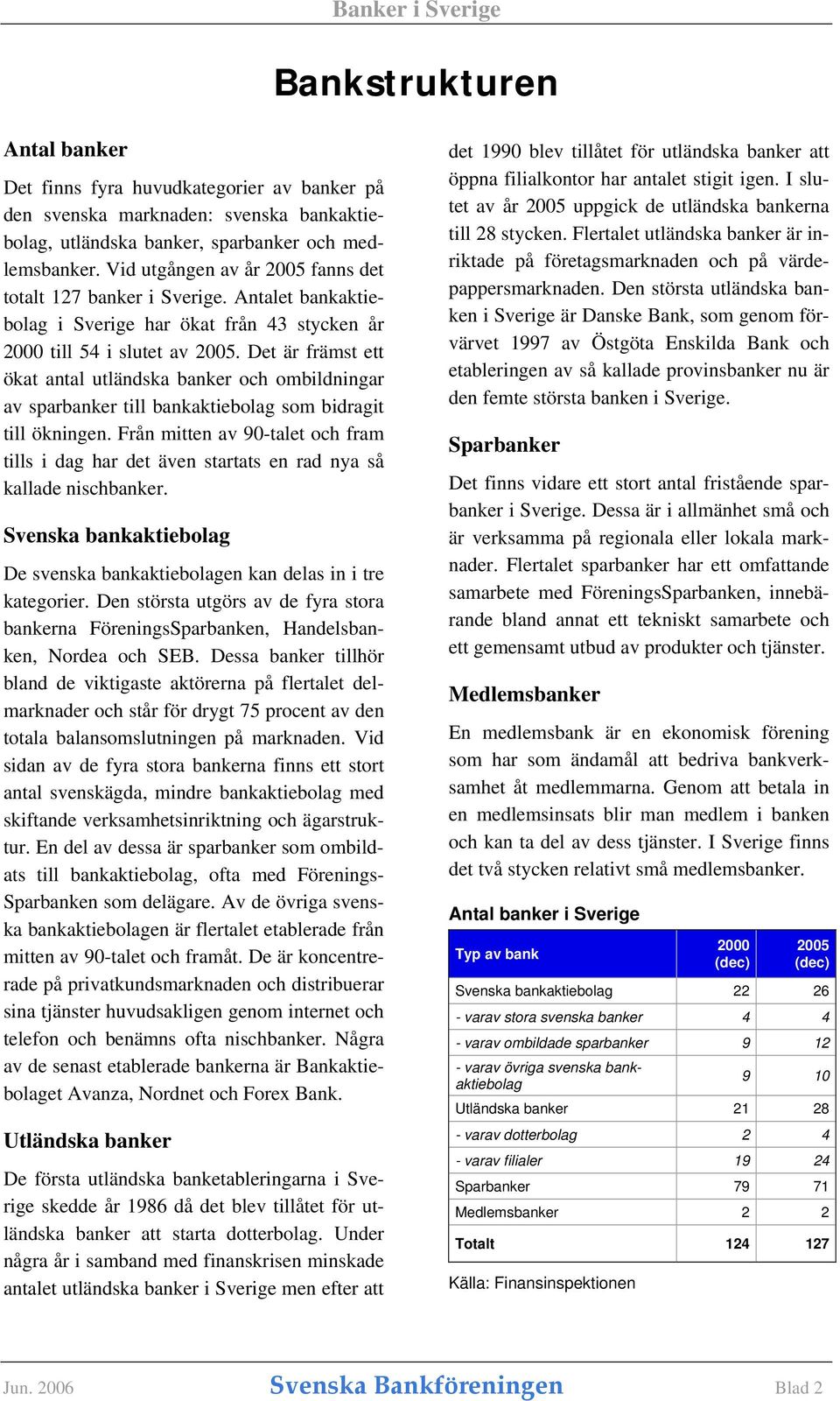 Det är främst ett ökat antal utländska banker och ombildningar av sparbanker till bankaktiebolag som bidragit till ökningen.