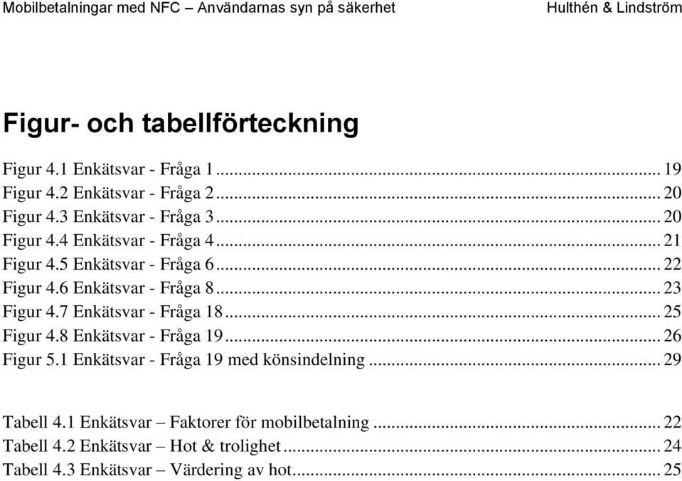 6 Enkätsvar - Fråga 8... 23 Figur 4.7 Enkätsvar - Fråga 18... 25 Figur 4.8 Enkätsvar - Fråga 19... 26 Figur 5.