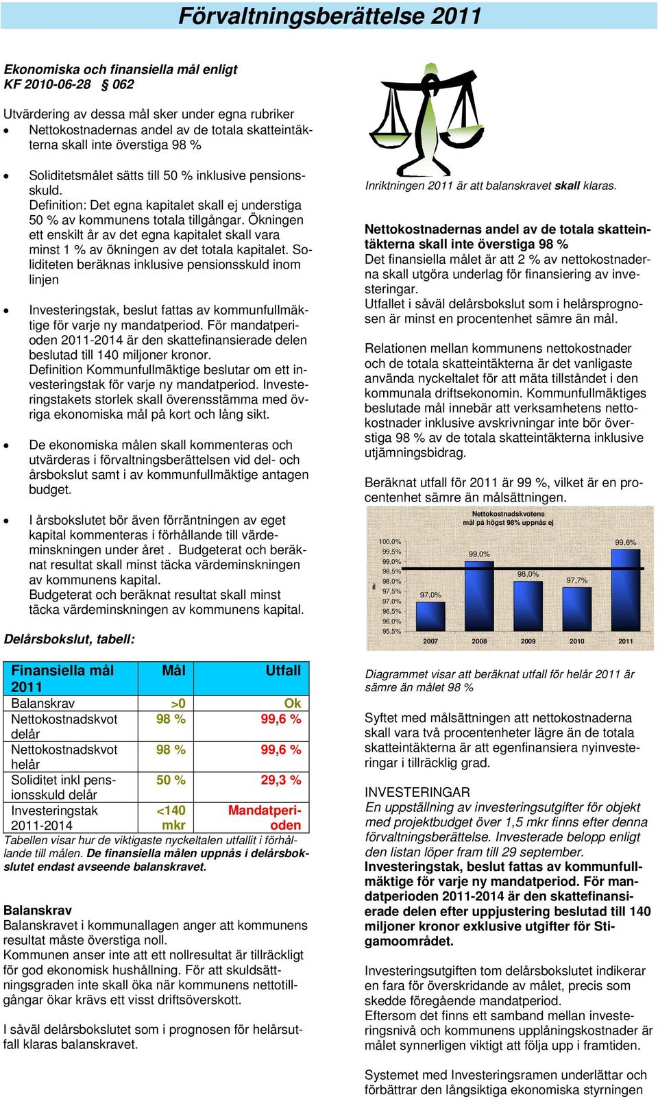 Ökningen ett enskilt år av det egna kapitalet skall vara minst 1 % av ökningen av det totala kapitalet.