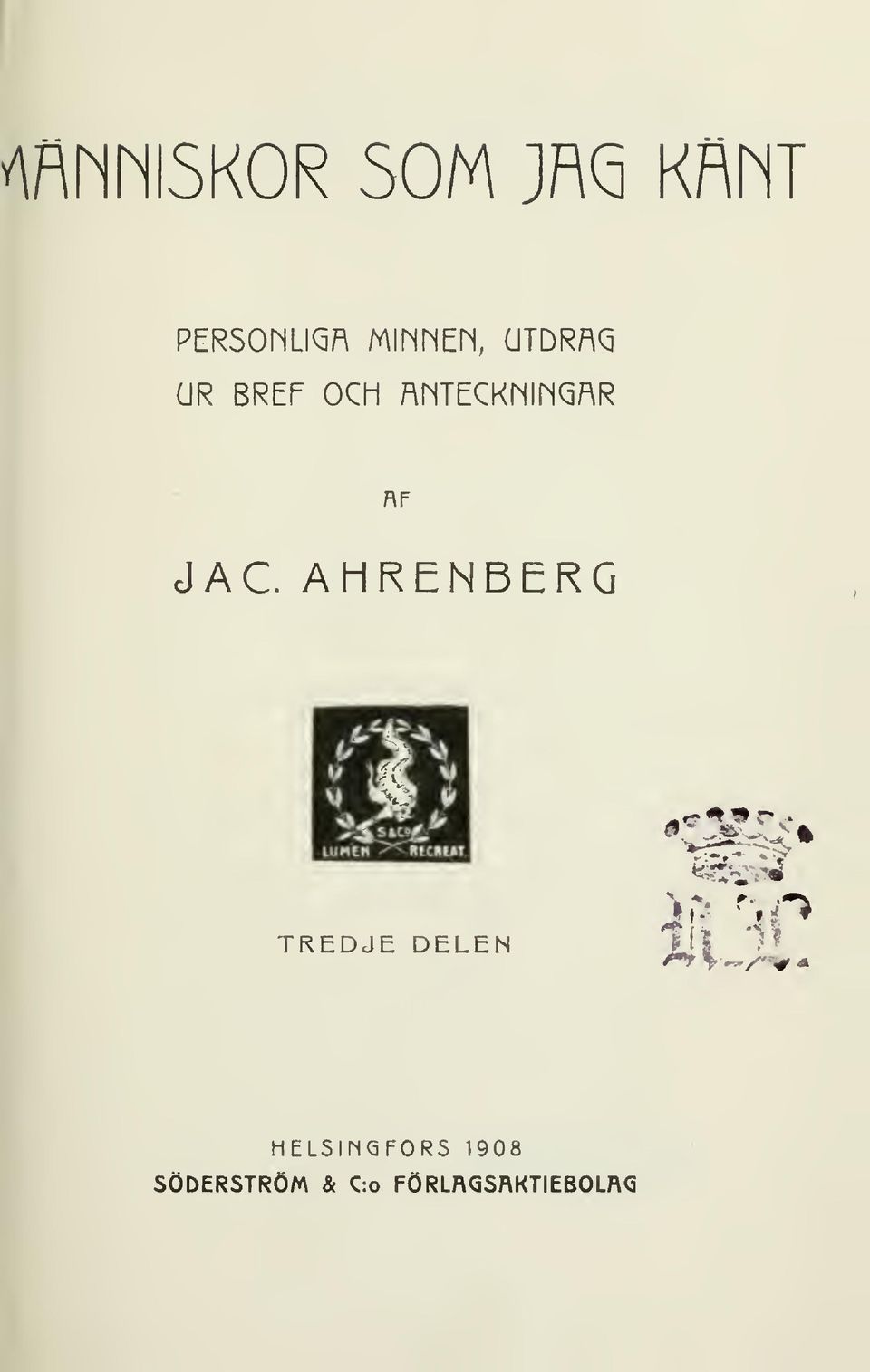 JAC. AHRENBERG TREDJE DELEN