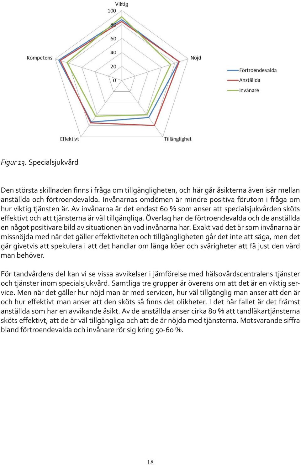 Överlag har de förtroendevalda och de anställda en något positivare bild av situationen än vad invånarna har.