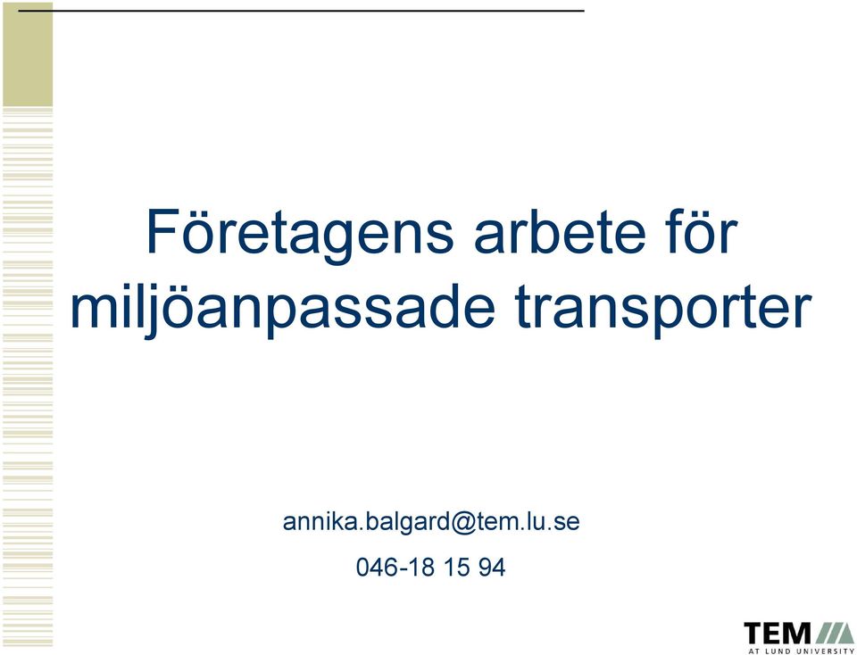 transporter annika.