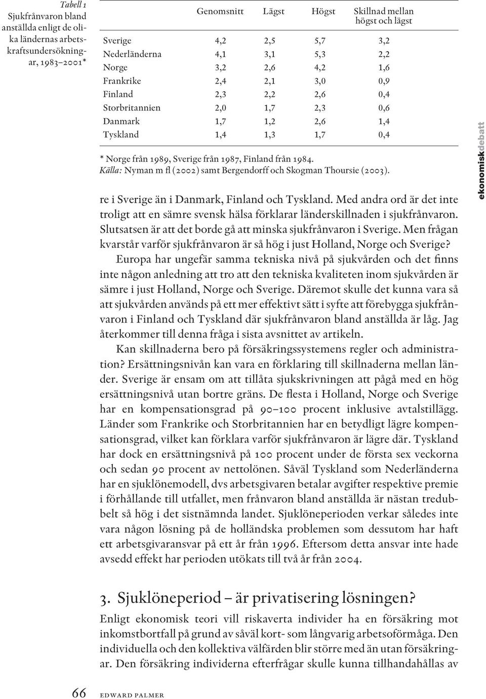 1987, Finland från 1984. Källa: Nyman m fl (2002) samt Bergendorff och Skogman Thoursie (2003). re i Sverige än i Danmark, Finland och Tyskland.