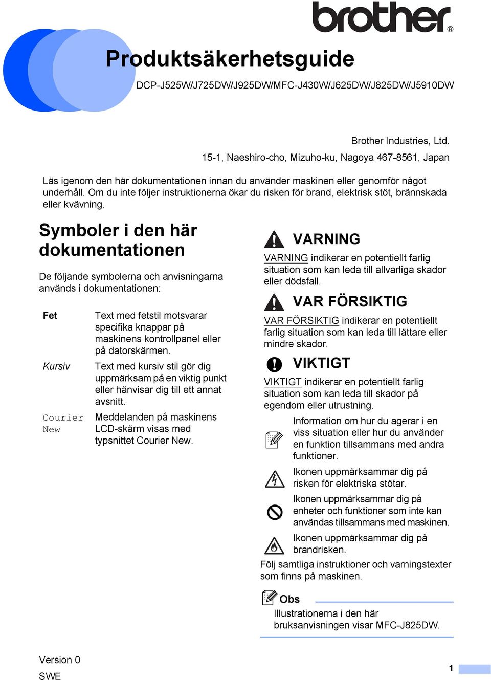 Om du inte följer instruktionerna ökar du risken för brand, elektrisk stöt, brännskada eller kvävning.