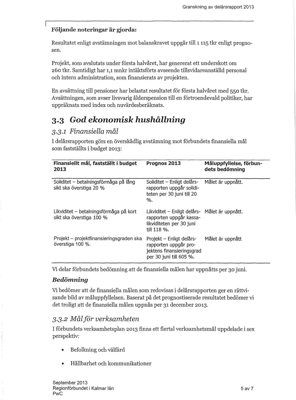 Samtidigt har 1,1 mnkr intäktsförts avseende tillsvidareanställd personal och intern administration, som finansierats av projekten.