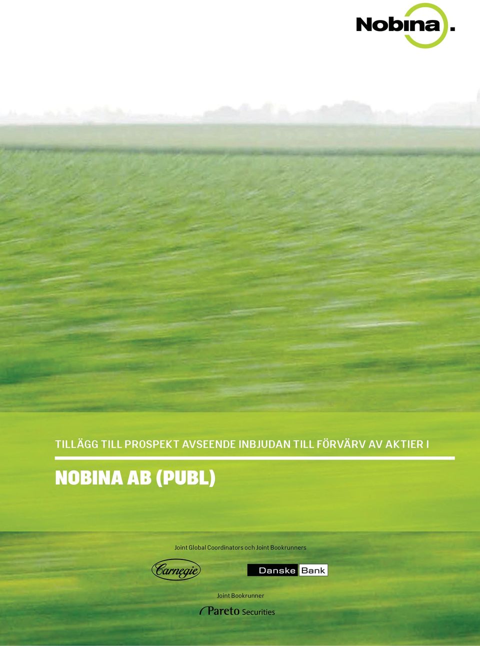 NOBINA AB (PUBL) Joint Global