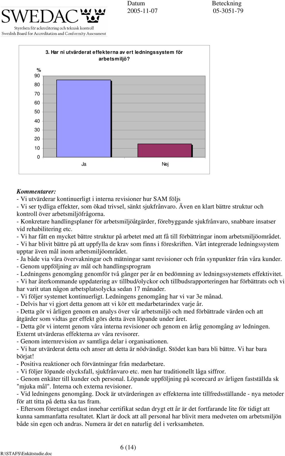 Även en klart bättre struktur och kontroll över arbetsmiljöfrågorna. - Konkretare handlingsplaner för arbetsmiljöåtgärder, förebyggande sjukfrånvaro, snabbare insatser vid rehabilitering etc.