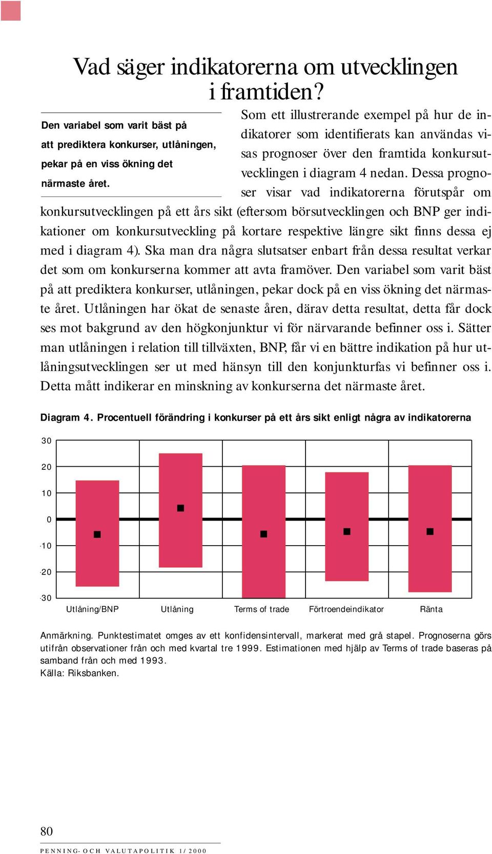 Dessa prognoser visar vad indikatorerna förutspår om konkursutvecklingen på ett års sikt (eftersom börsutvecklingen och BNP ger indikationer om konkursutveckling på kortare respektive längre sikt