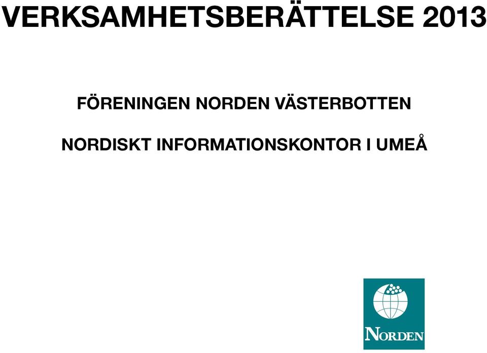 VÄSTERBOTTEN NORDISKT