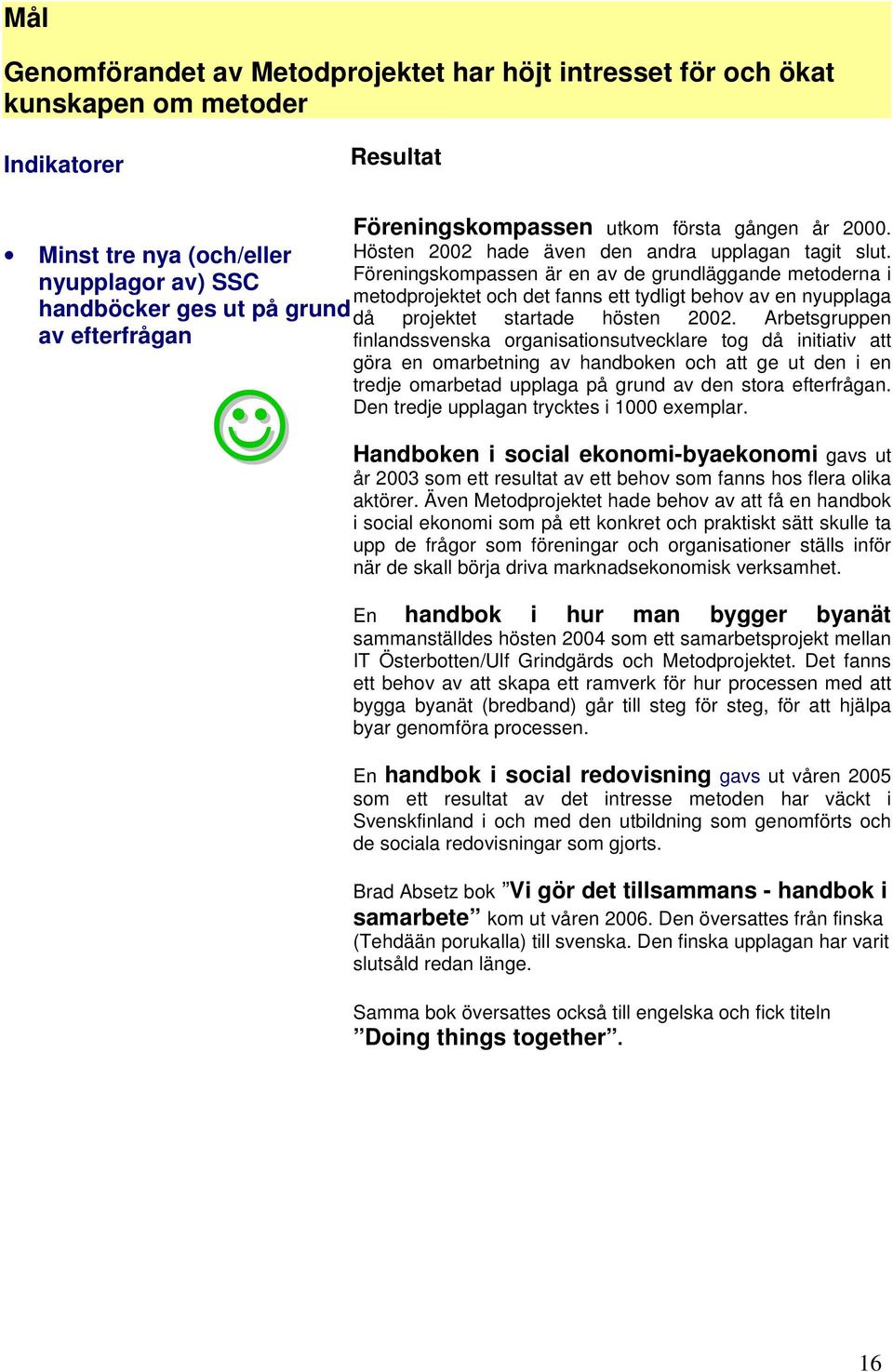 Föreningskompassen är en av de grundläggande metoderna i metodprojektet och det fanns ett tydligt behov av en nyupplaga då projektet startade hösten 2002.