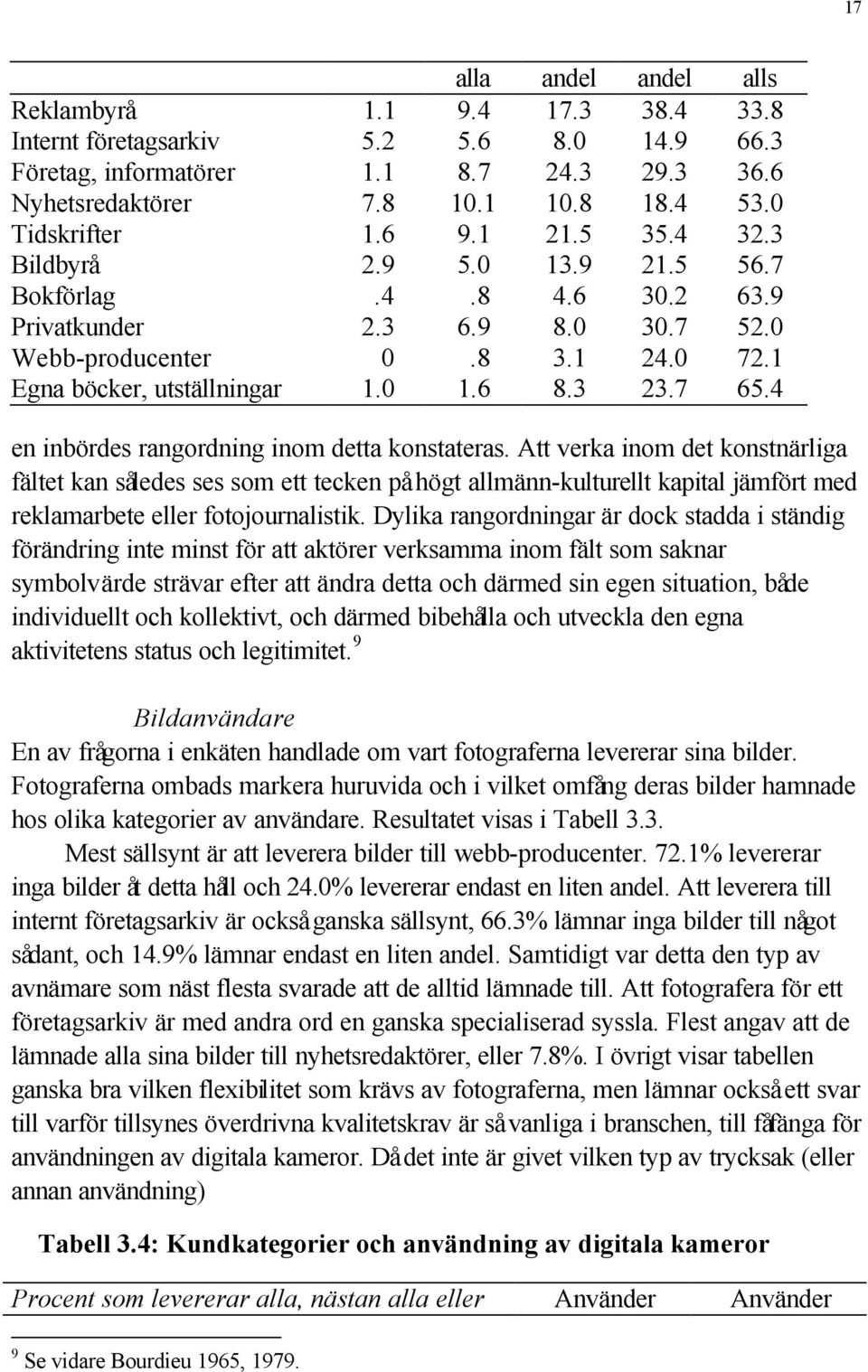 3 23.7 65.4 en inbördes rangordning inom detta konstateras.