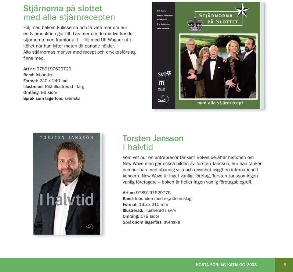 nr: 9789197629720 Band: Inbunden Format: 240 x 240 mm Omfång: 96 sidor Språk som lagerförs: svenska Torsten Jansson I halvtid Vem vet hur en entreprenör tänker?