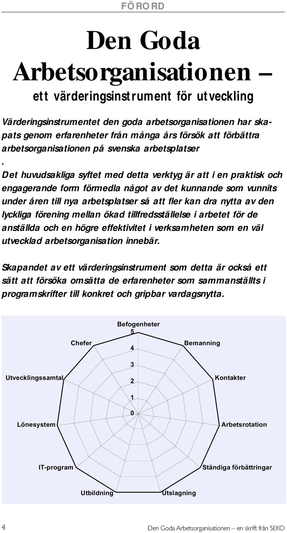 Det huvudsakliga syftet med detta verktyg är att i en praktisk och engagerande form förmedla något av det kunnande som vunnits under åren till nya arbetsplatser så att fler kan dra nytta av den