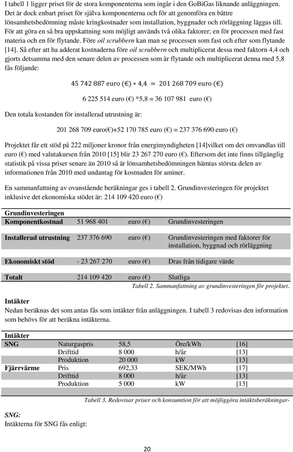 För att göra en så bra uppskattning som möjligt används två olika faktorer; en för processen med fast materia och en för flytande.