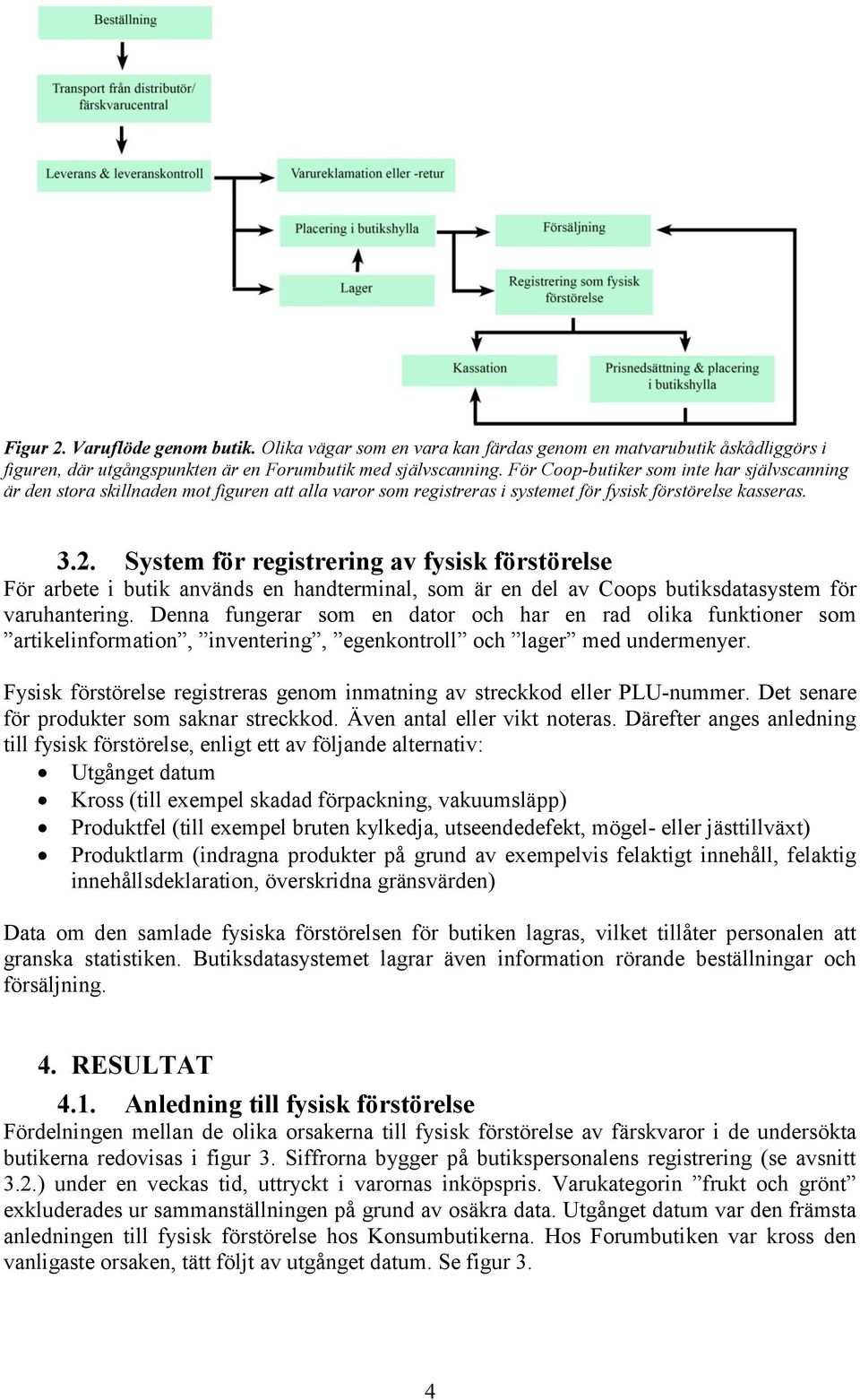 System för registrering av fysisk förstörelse För arbete i butik används en handterminal, som är en del av Coops butiksdatasystem för varuhantering.