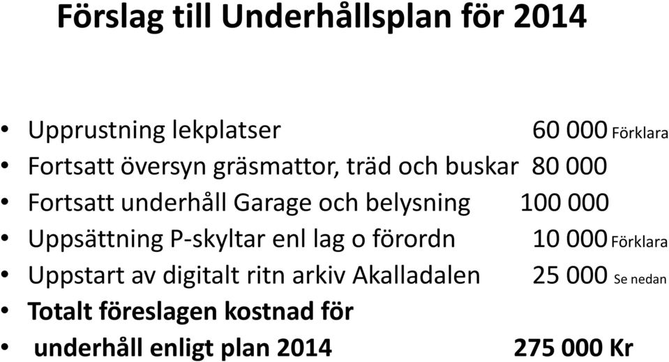 000 Uppsättning P-skyltar enl lag o förordn 10 000 Förklara Uppstart av digitalt ritn