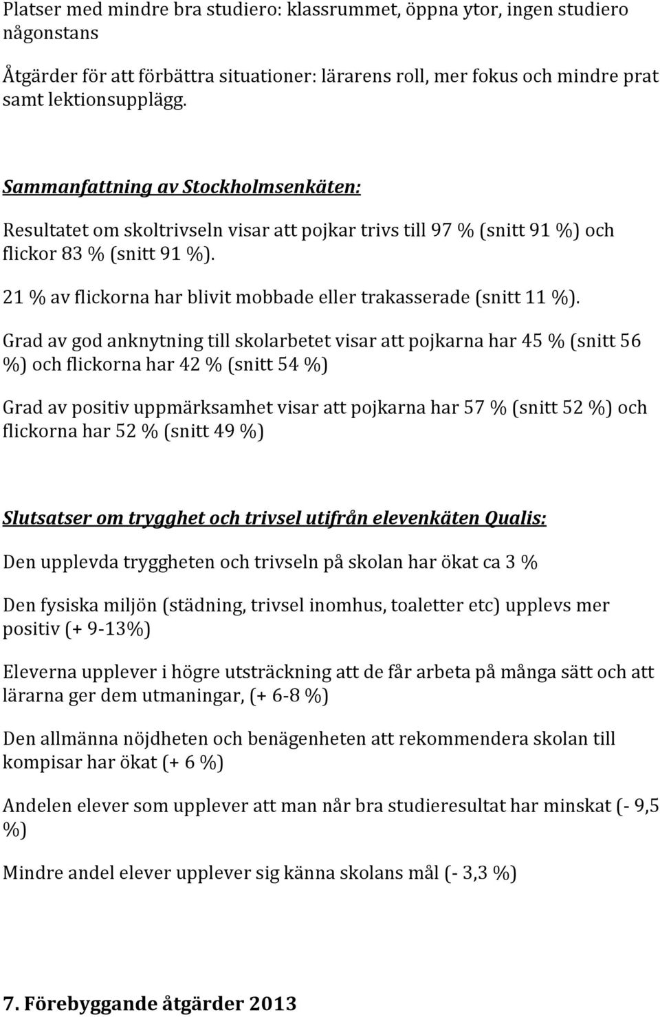 21 % av flickorna har blivit mobbade eller trakasserade (snitt 11 %).