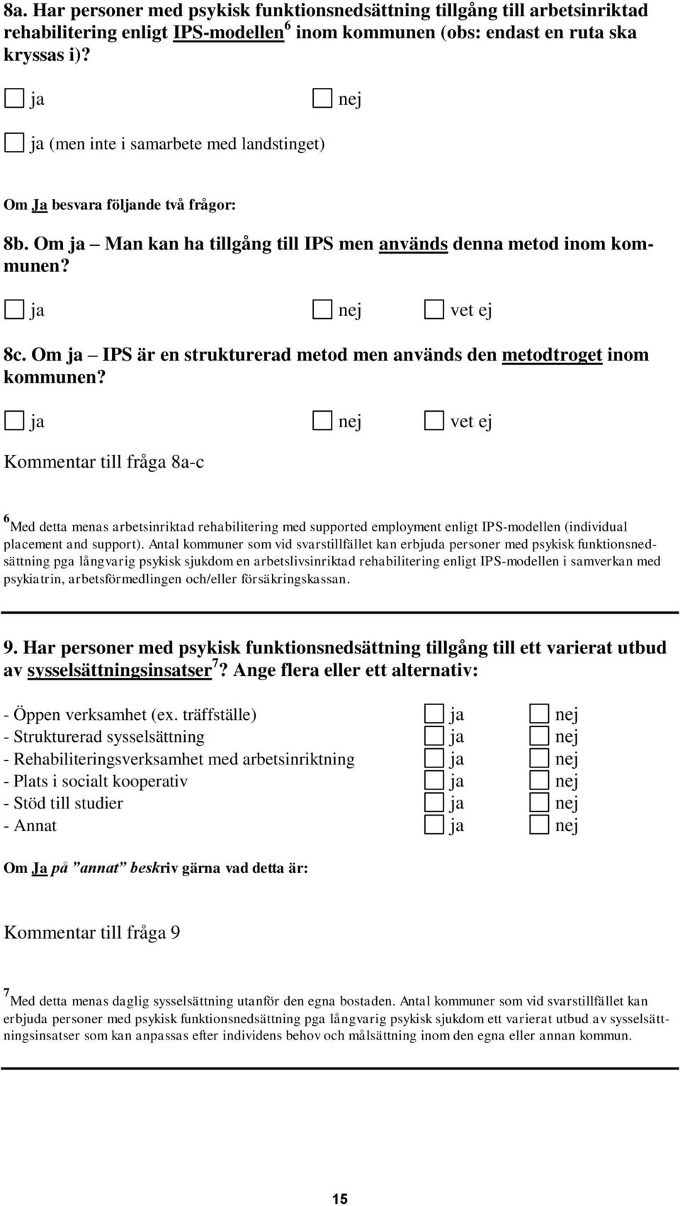 Om ja IPS är en strukturerad metod men används den metodtroget inom kommunen?