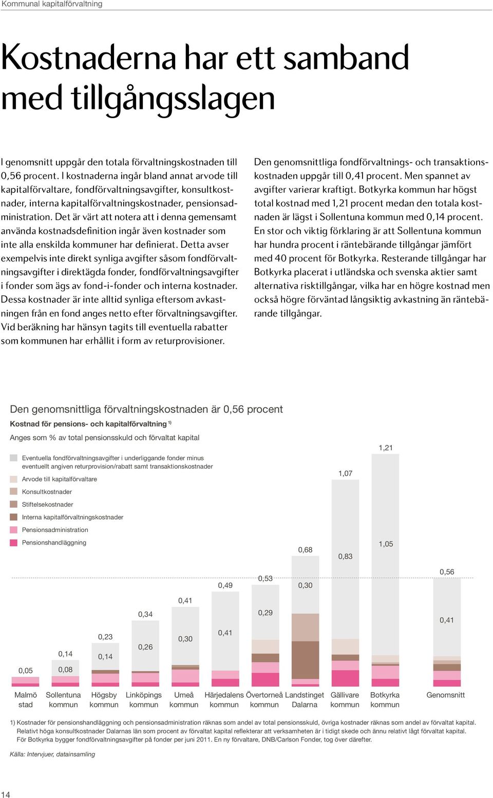 Det är värt att notera att i denna gemensamt använda kostnadsdefinition ingår även kostnader som inte alla enskilda er har definierat.