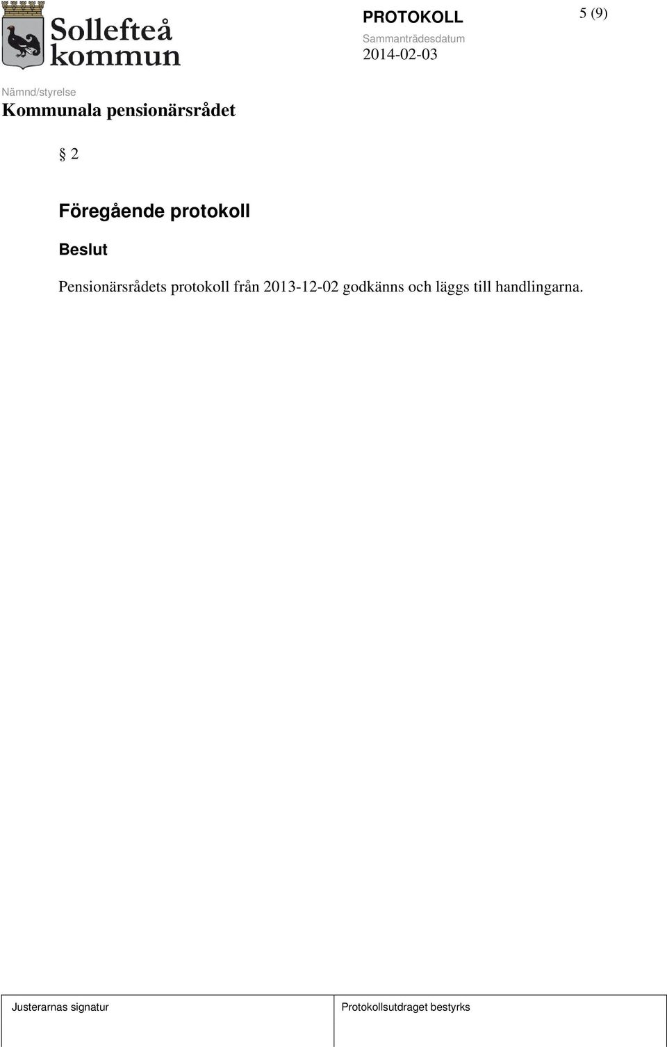 protokoll från 2013-12-02