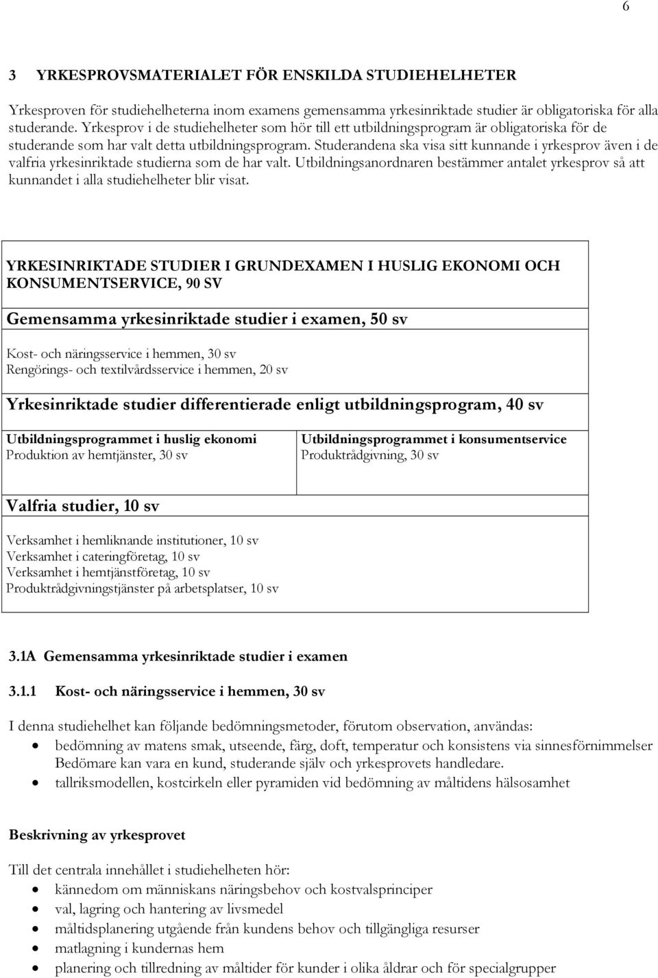 Studerandena ska visa sitt kunnande i yrkesprov även i de valfria yrkesinriktade studierna som de har valt.