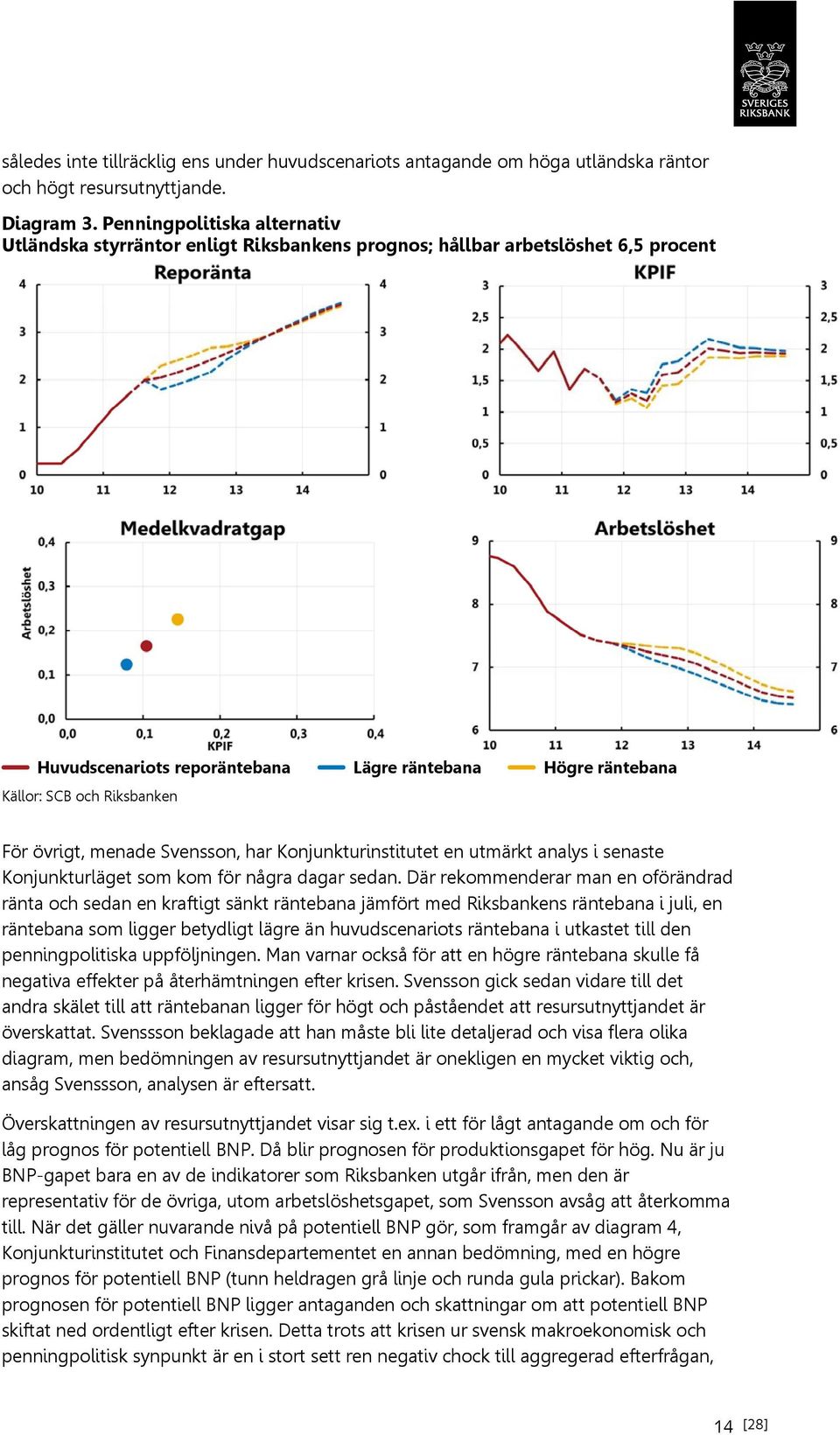 För övrigt, menade Svensson, har Konjunkturinstitutet en utmärkt analys i senaste Konjunkturläget som kom för några dagar sedan.