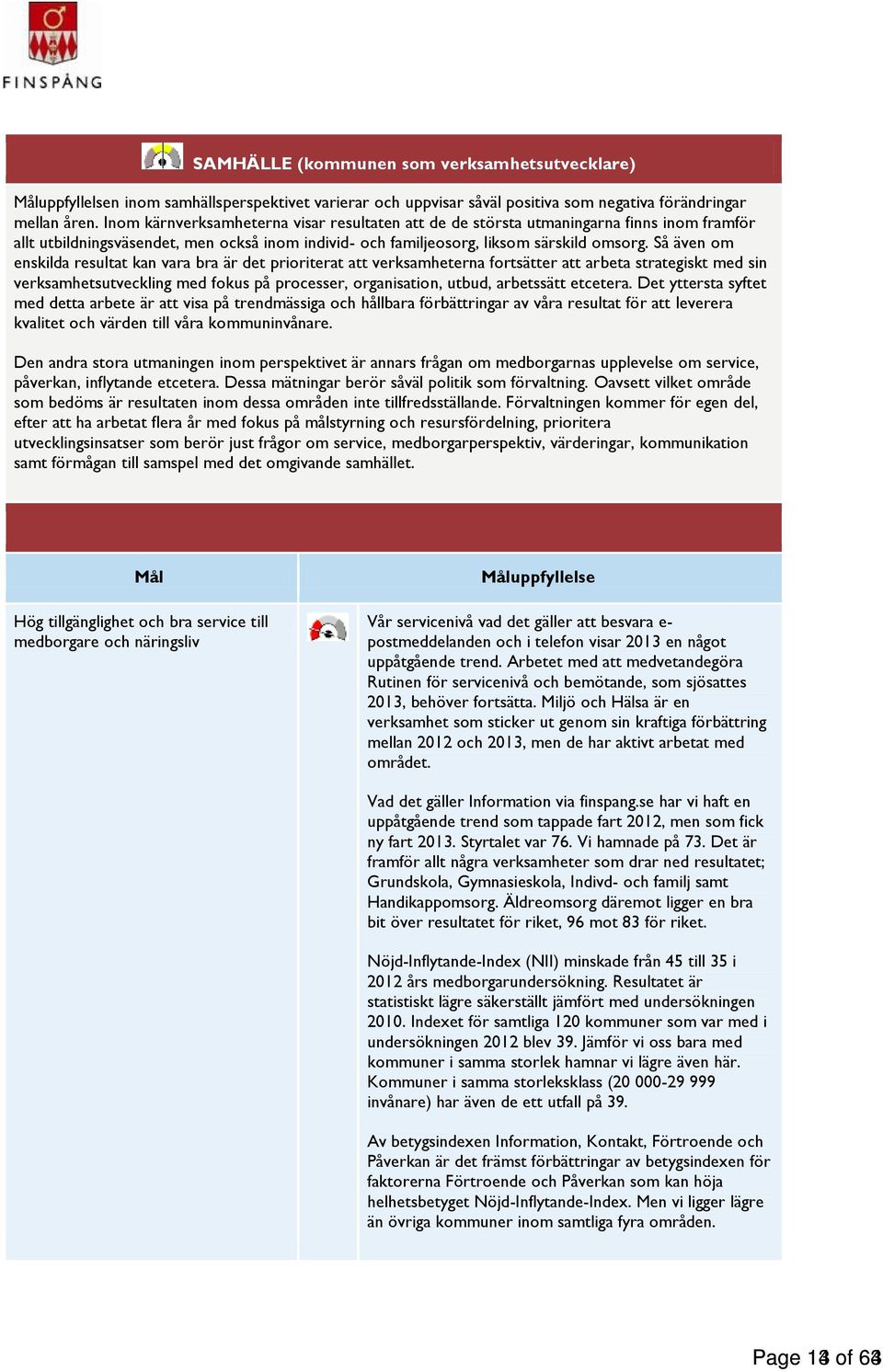 Så även om enskilda resultat kan vara bra är det prioriterat att verksamheterna fortsätter att arbeta strategiskt med sin verksamhetsutveckling med fokus på processer, organisation, utbud, arbetssätt