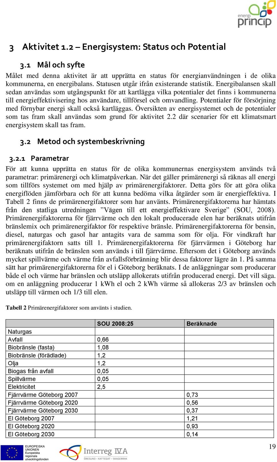 Energibalansen skall sedan användas som utgångspunkt för att kartlägga vilka potentialer det finns i kommunerna till energieffektivisering hos användare, tillförsel och omvandling.