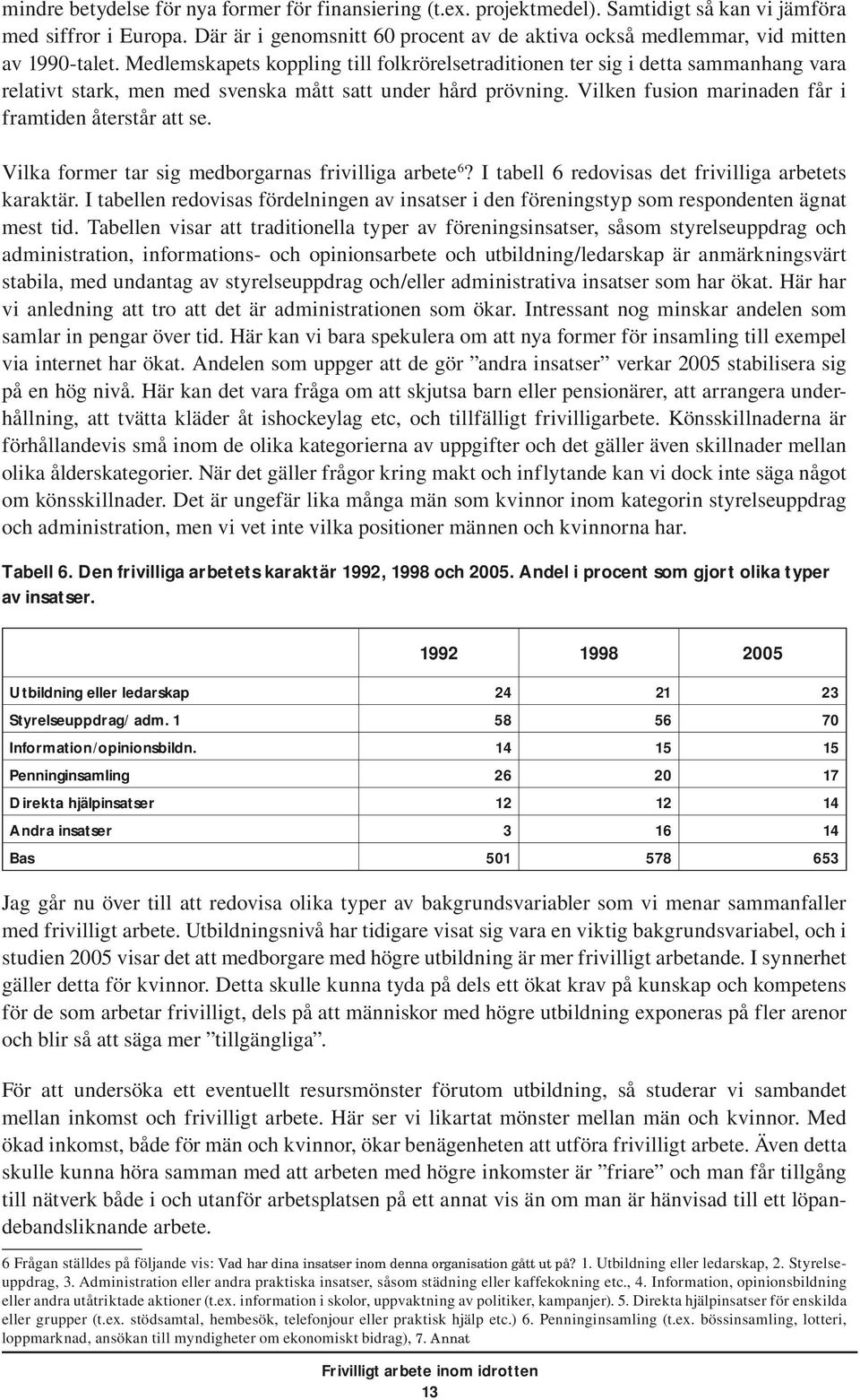 Medlemskapets koppling till folkrörelsetraditionen ter sig i detta sammanhang vara relativt stark, men med svenska mått satt under hård prövning.