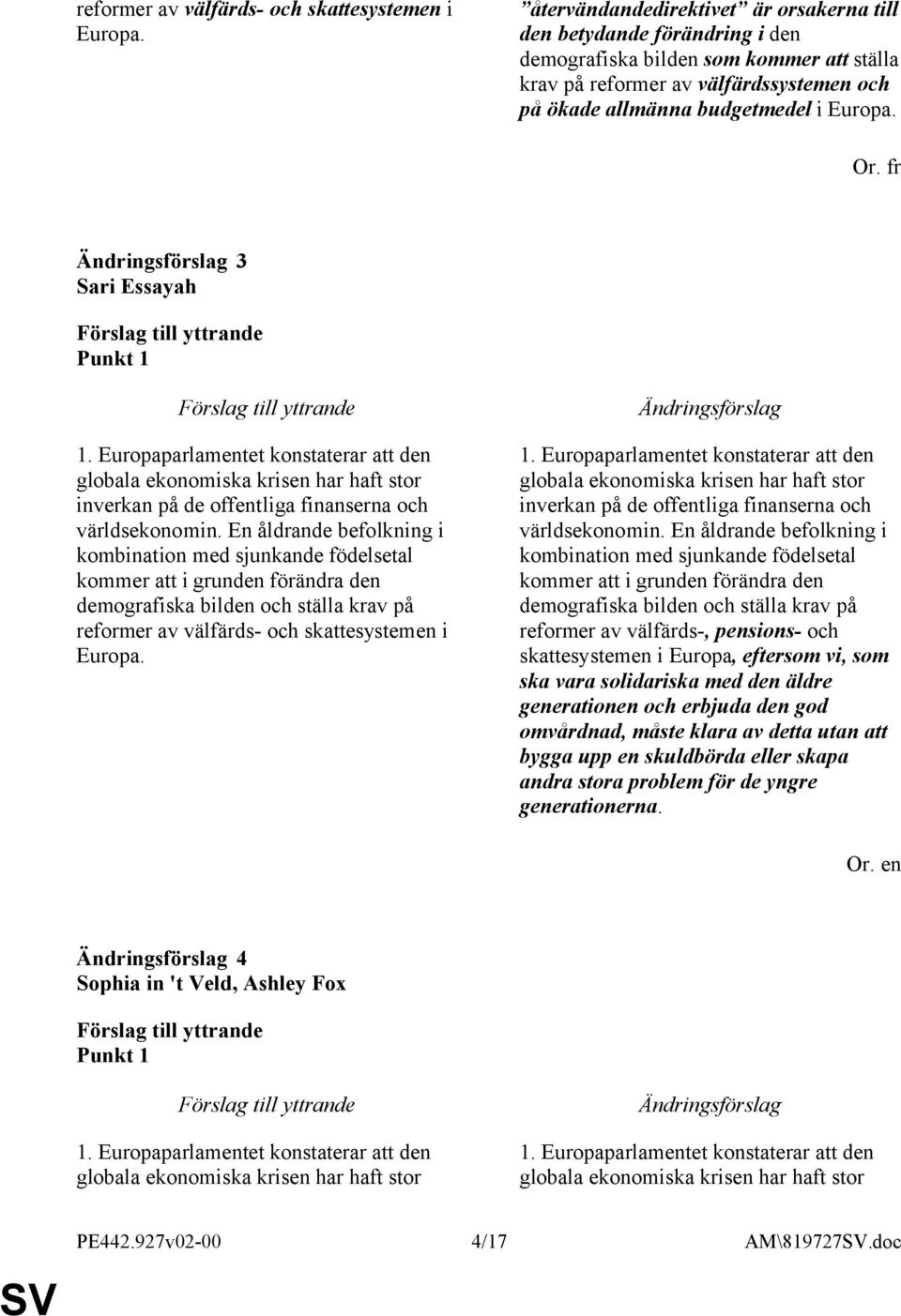 3 Sari Essayah Punkt 1 inverkan på de offentliga finanserna och världsekonomin. En åldrande befolkning i  inverkan på de offentliga finanserna och världsekonomin.