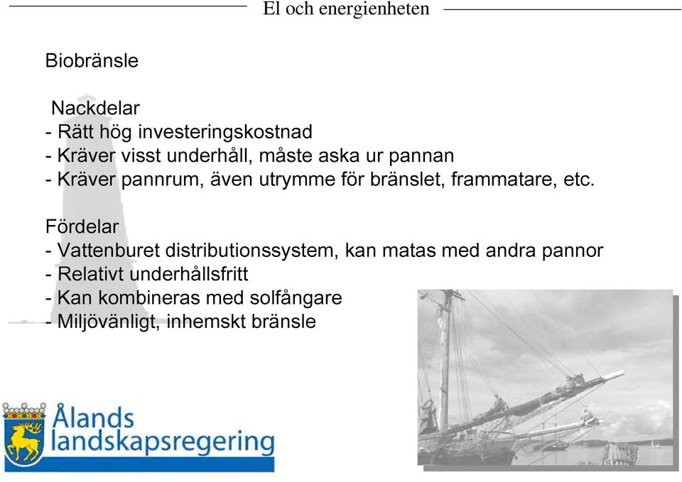 etc. Fördelar - Vattenburet distributionssystem, kan matas med andra pannor -