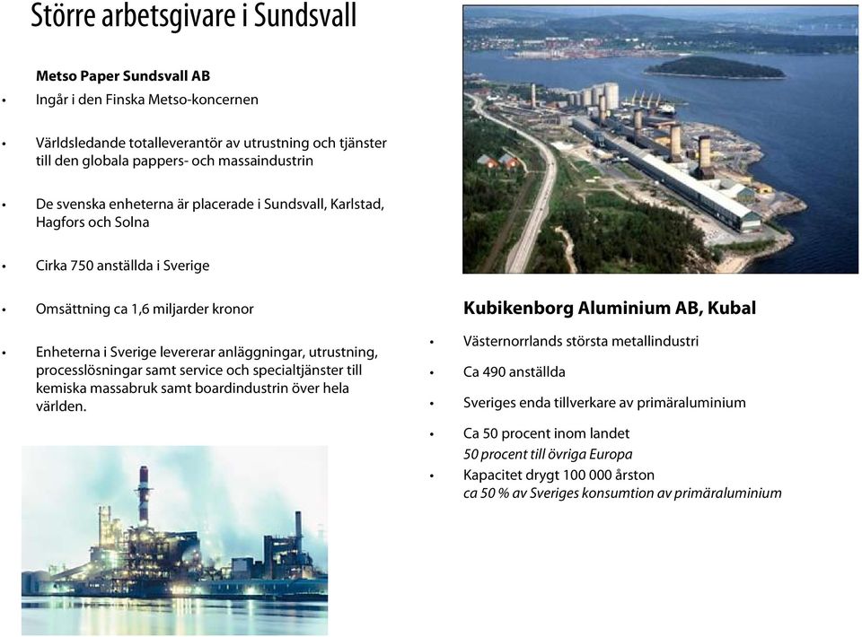 anläggningar, utrustning, processlösningar samt service och specialtjänster till kemiska massabruk samt boardindustrin över hela världen.