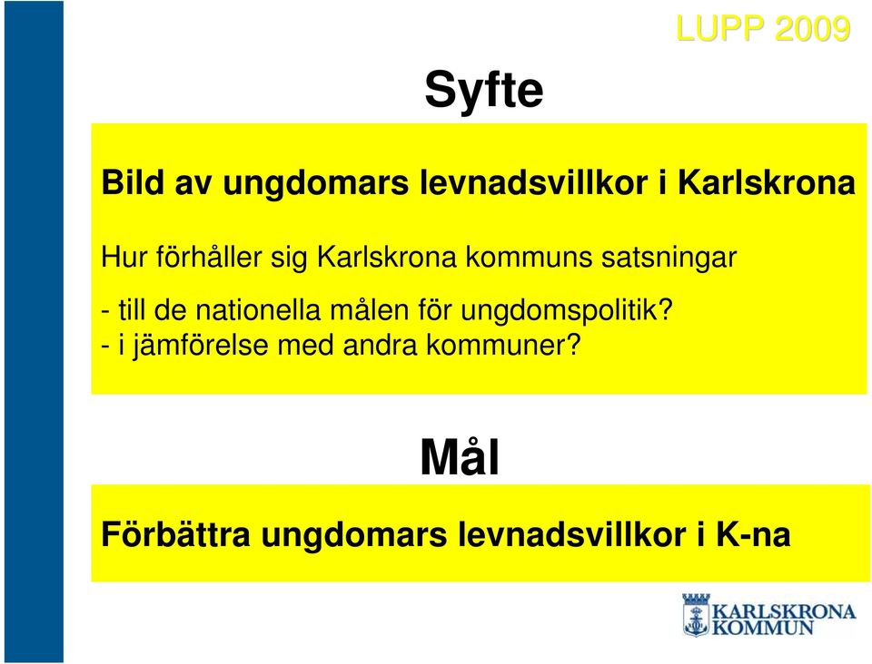 nationella målen för ungdomspolitik?