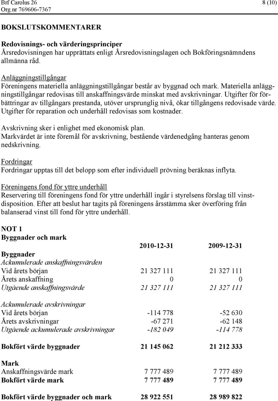 Utgifter för förbättringar av tillgångars prestanda, utöver ursprunglig nivå, ökar tillgångens redovisade värde. Utgifter för reparation och underhåll redovisas som kostnader.