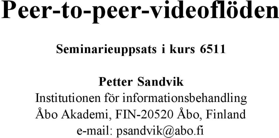 för informationsbehandling Åbo Akademi,