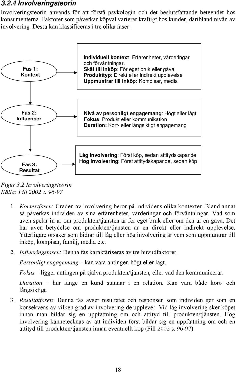 Dessa kan klassificeras i tre olika faser: Fas 1: Kontext Individuell kontext: Erfarenheter, värderingar och förväntningar.