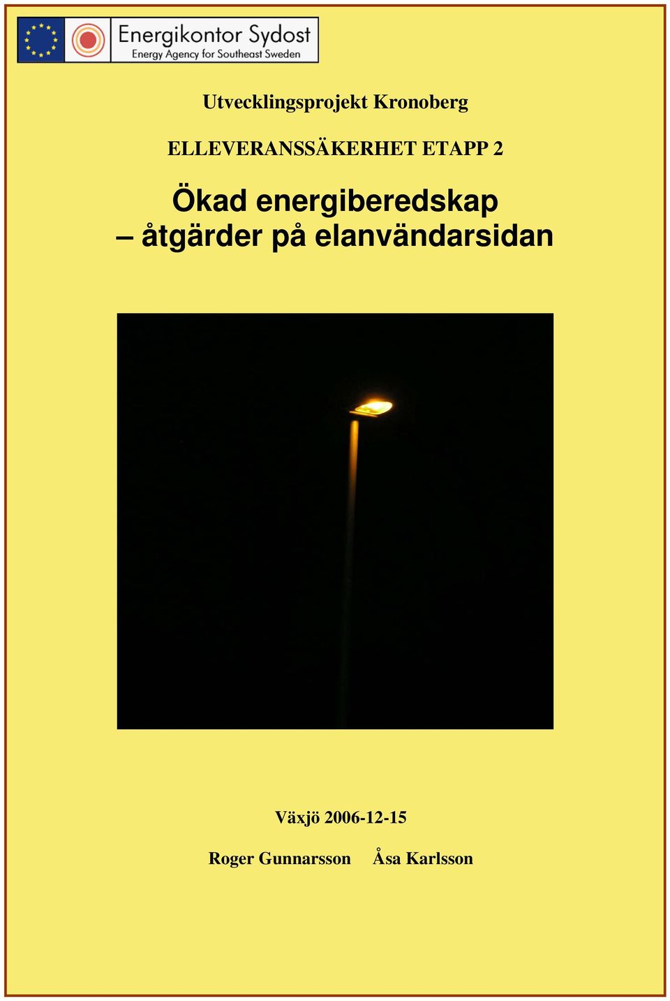 energiberedskap åtgärder på