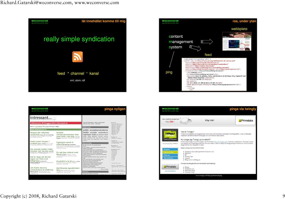 feed feed channel kanal ping xml, atom, rdf pinga