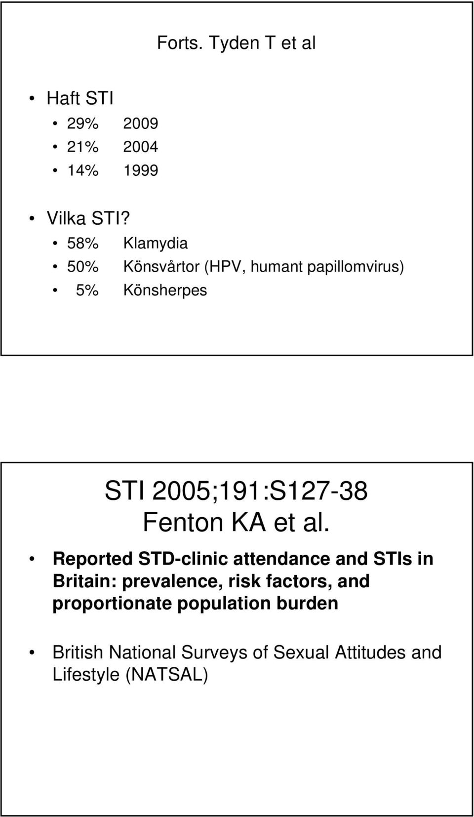 2005;191:S127-38 Fenton KA et al.