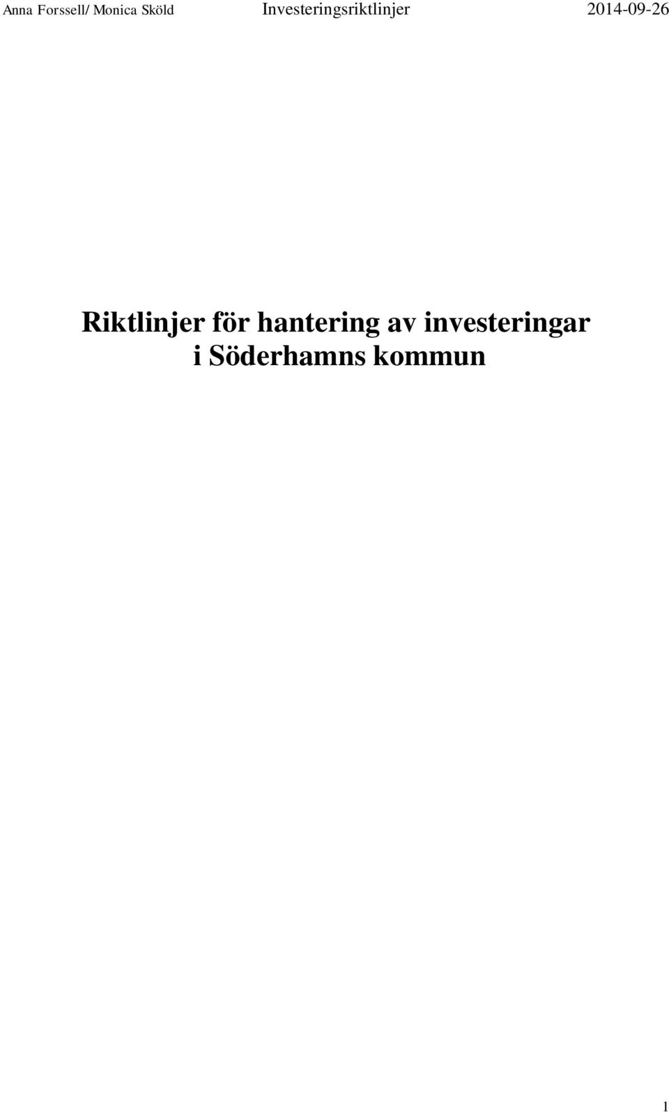 investeringar i