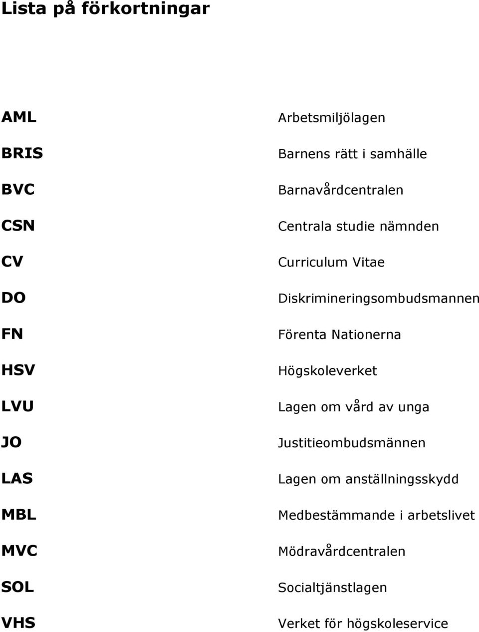 Diskrimineringsombudsmannen Förenta Nationerna Högskoleverket Lagen om vård av unga