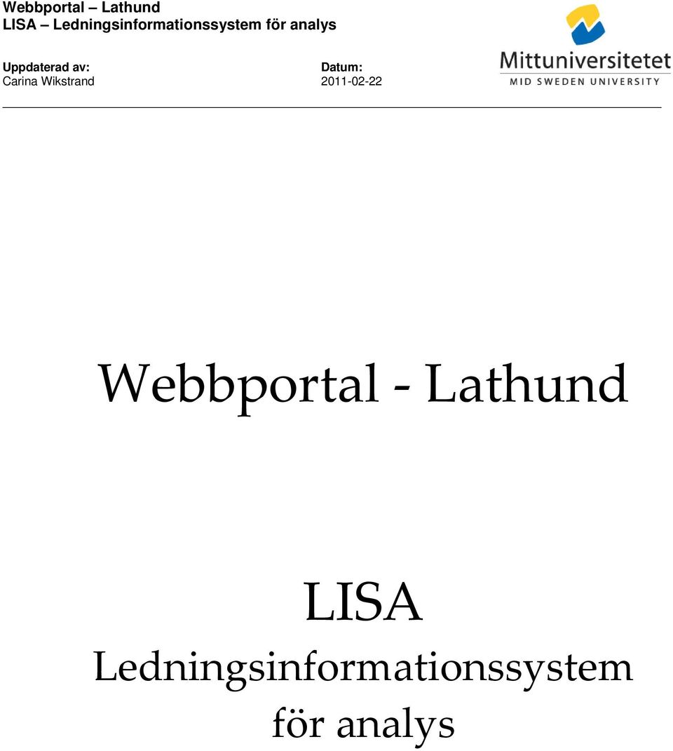 2011-02-22 Webbportal - Lathund