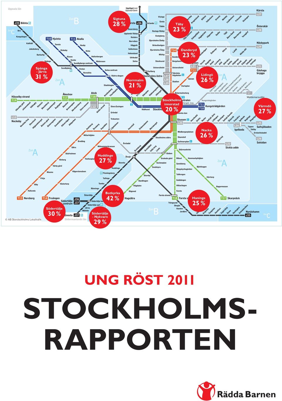 museet/vasamuseet Djurgårdsskolan Bellmansro S7 Waldemarsudde Värmdö 27 % Nacka 26 % Huddinge 27 % AB