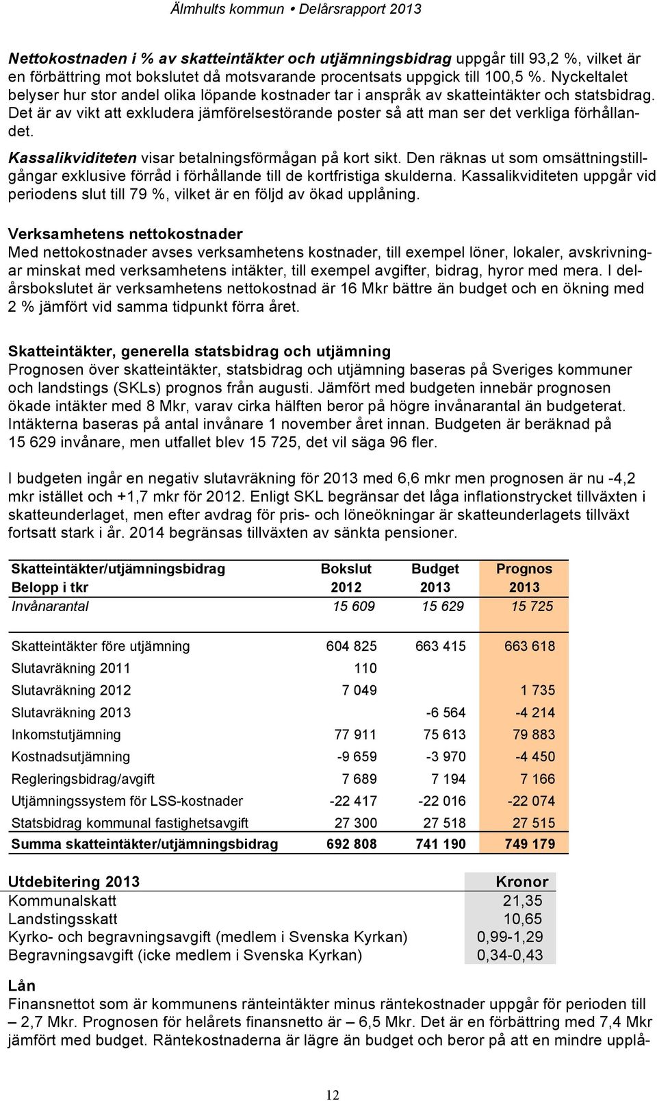 Det är av vikt att exkludera jämförelsestörande poster så att man ser det verkliga förhållandet. Kassalikviditeten visar betalningsförmågan på kort sikt.