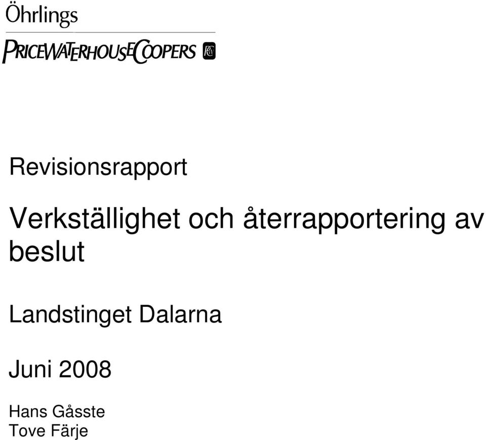 återrapportering av beslut