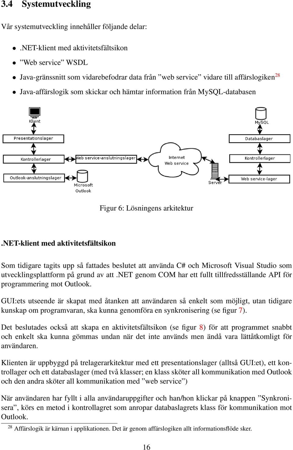 MySQL-databasen Figur 6: Lösningens arkitektur.