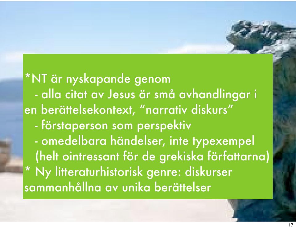omedelbara händelser, inte typexempel (helt ointressant för de grekiska