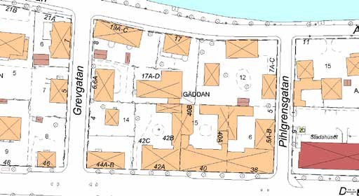 Detaljplan för kv Gäddan 14 Planbeskrivning 6 Förutsättningar och planförslag Bakgrund Gällande detaljplan medger rivning av tre befintliga hus och att dessa ersätts med ett nytt bostadshus.